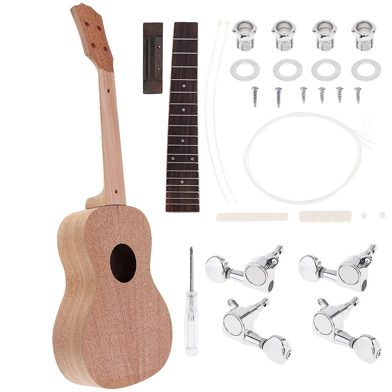 Концертная Гавайская Гитара Diy Kit 23 дюймов липа 4 струны Гавайская гитара для картина ручной работы идеальные родители-ребенок акция