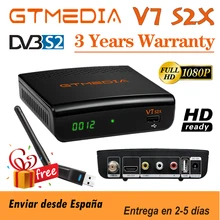 Receptor de satélite de fta 1080p gtmedia v7 s2x DVB-S2 com usb wifi gtmedia v7s2x atualização do receptor digital freesat v7s hd nenhum aplicativo