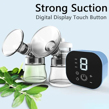 

Double Electric Breast Pump USB Electric Breast Pump With Baby Milk Bottle Cold Heat Pad BPA free Powerful Breast Pumps