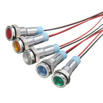 

Waterproof Indicator Light Trucks 5pcs Ships Car 6mm LED Dashboard Warning
