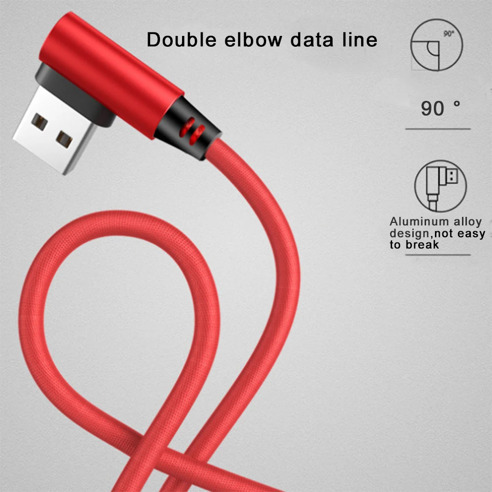 1m 2.4A 90 градусов usb type C usb c кабель для быстрой зарядки type-c зарядное устройство для samsung Xiaomi Iphone