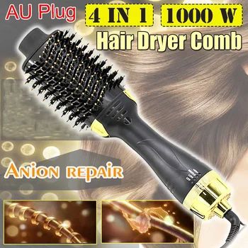 

4 in 1 One Step Hair Dryer Combs Volumizer Blower Hot Cold Air Straightening Curling Iron Brushes Smooth Frizz Ionic Hair Fluffy