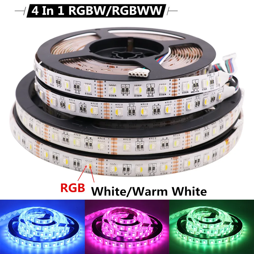 5050 RGB Светодиодная лента 60 Светодиодный s/m RGBW RGBWW RGB CCT белый теплый белый светодиодный свет водонепроницаемый 12 В светодиодный свет для дома
