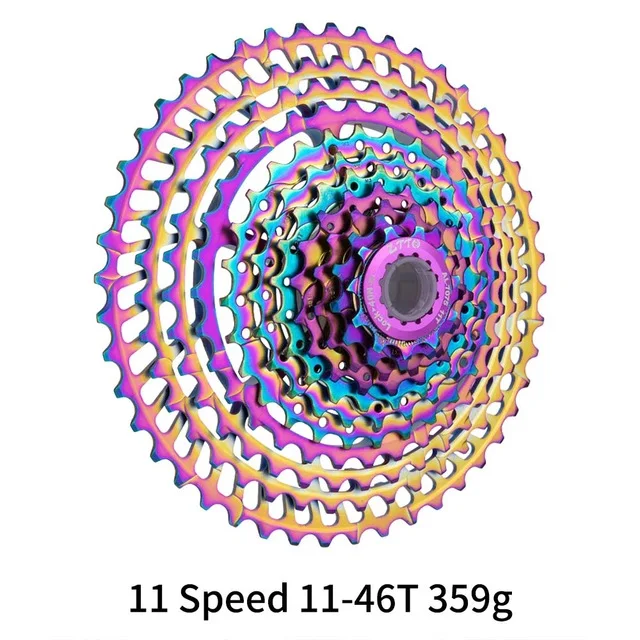 ZTTO 11 скоростной Сверхлегкий цветной 11-46T SLR 2 велосипед 11-50T кассета HG система 11s 46T CNC k7 для MTB GX X1 NX M8000 - Цвет: 11s46T SLR2