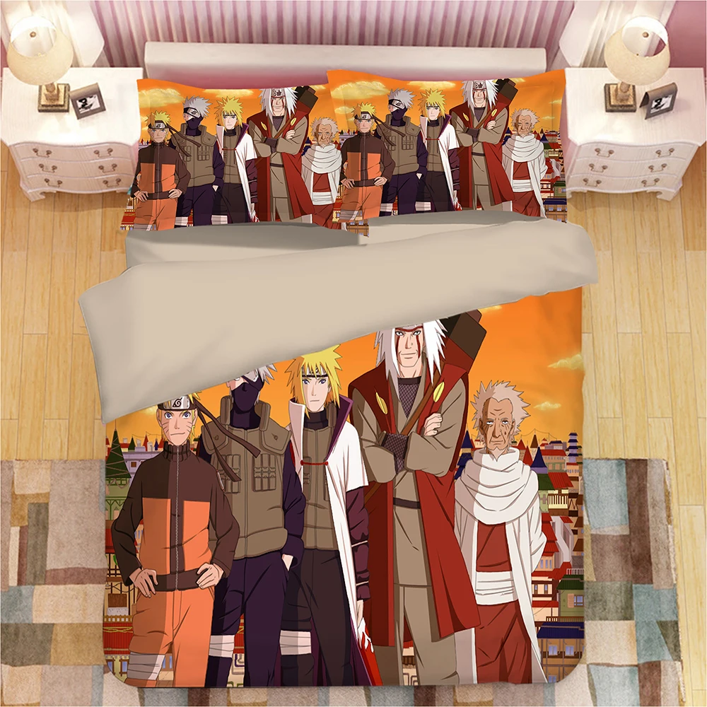 3D Наруто Узумаки Наруто принт постельное белье набор пододеяльников наволочки один кусок одеяло постельные принадлежности набор s постельное белье - Цвет: 8