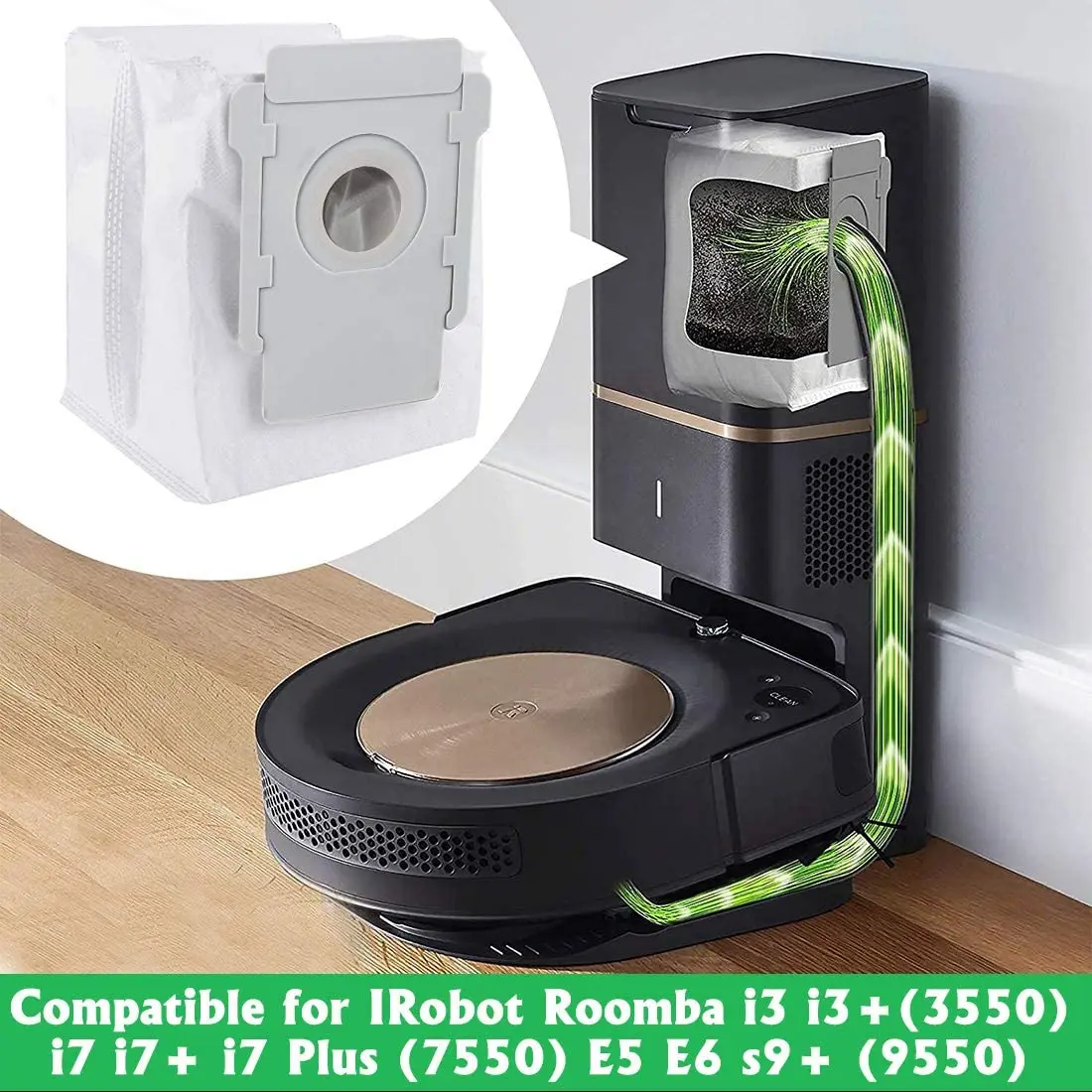 Sacchetti sottovuoto per IRobot Roomba i3 i7 i7 i7 Plus (7550) E5 E6 s9  (9550) I & S Series Clean Base sacchetti automatici per lo smaltimento  dello sporco - AliExpress