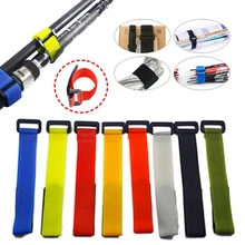 10 шт./компл. Многоразовые Открытый удочка ремни полосы сенсорный застежка-молния галстук коробка для рыболовной снасти Аксессуары для волос, случайные Цвета