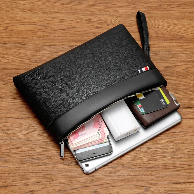 

2018 New Style Pu Large Capacity Clutch Bag Business Envelope Bag Briefcase Men's Hand Bag