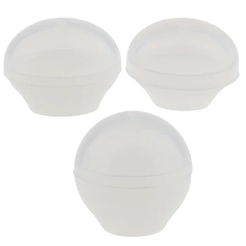 

3 Pieces Clear Sphere Egg Silicone Mould DIY Spherical Resin Ornament Casting Mold Making Tool Gifts Handcraft
