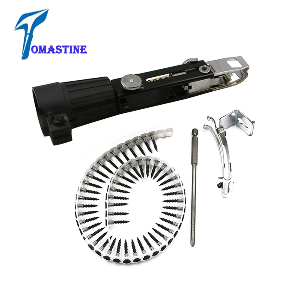 

1Set Automatic Screw Chain Nail Gun Adapter For Electric Drill Woodworking Tool Cordless Power Drill Attachment Chain Head Rack