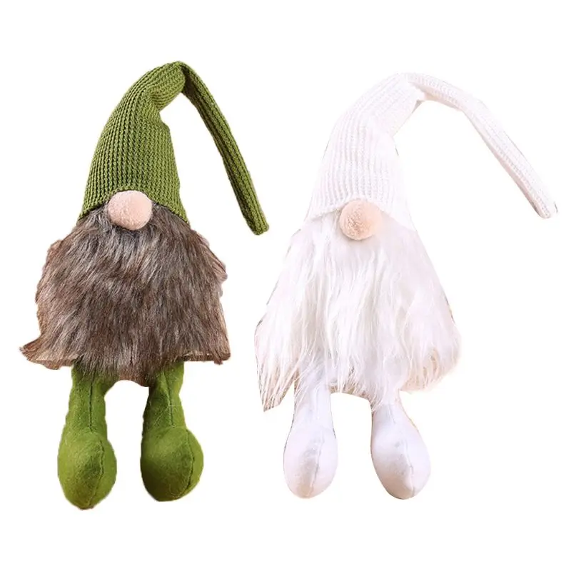 

Merry Christmas Knitting Swedish Santa Gnome Plush Doll Ornaments Handmade Elf