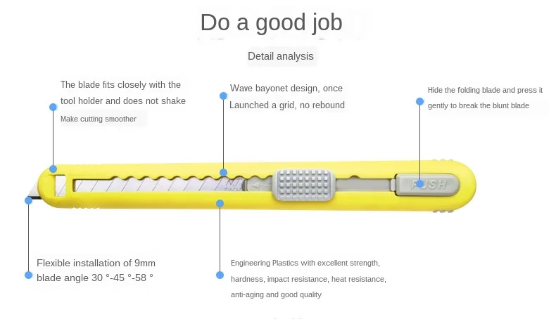 Japan NT Cutter A-551P 552P 553P  utility knife car foil knife does not hurt the glass degree 9mm small model car clothing