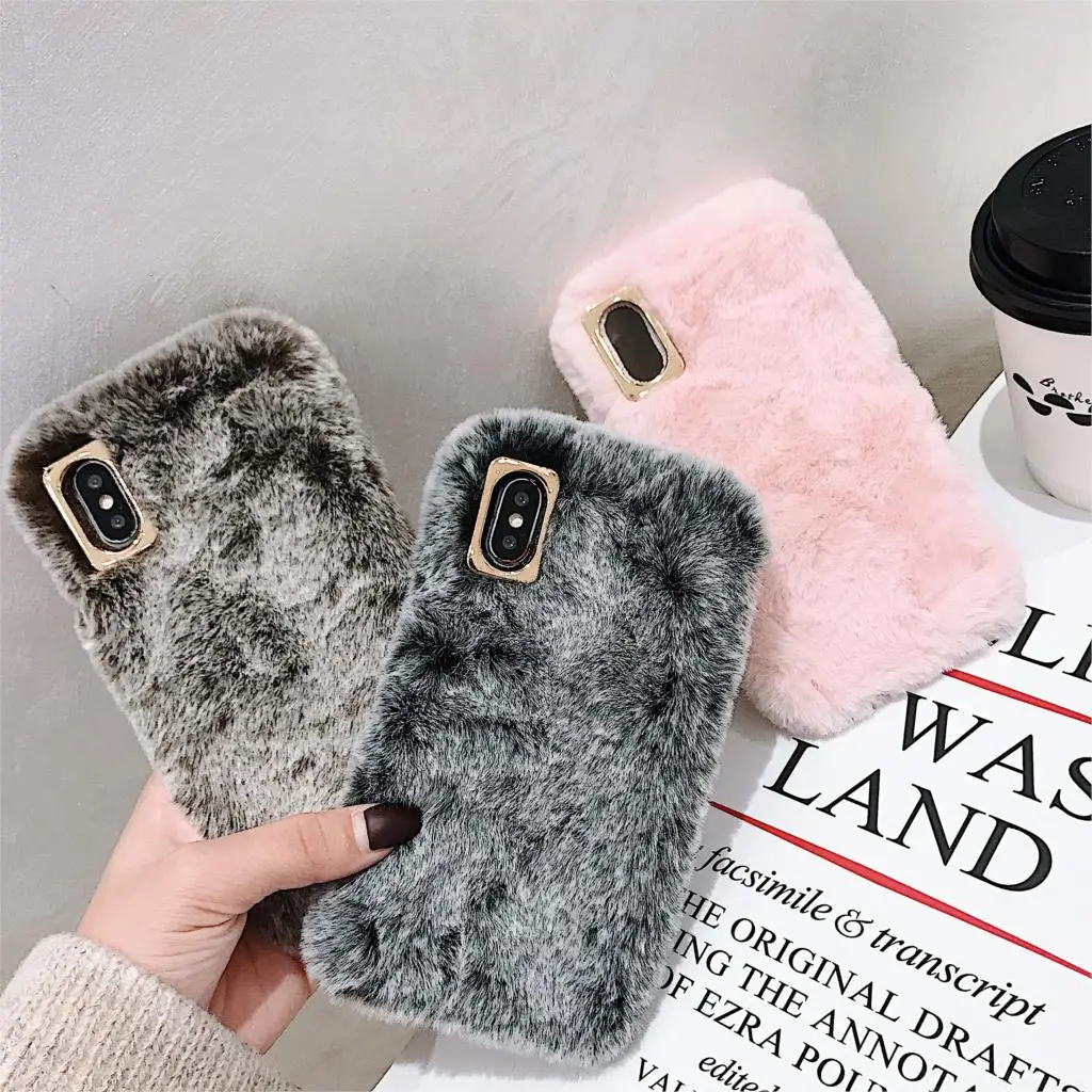 Чехол с мехом кролика для Samsung Galaxy A10 A20 A30 A40 A60 A50 A70 A80 A90 A8S A6S A40S A2 Core A51 A71 A10S A20S A30S A50S