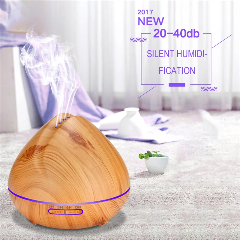 

400ml Aroma Humidifier ESSential Oil Diffuser Ultrasonic Cool Mist Humidifier Air Purifier 7 Color Change LED Night light home