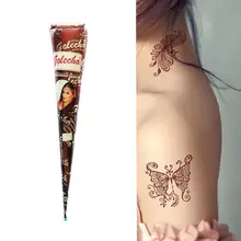 1 шт. коричневый красный цвет индийская Хна тату паста конус краска для тела, временные татуировки хной Менди паста Крем