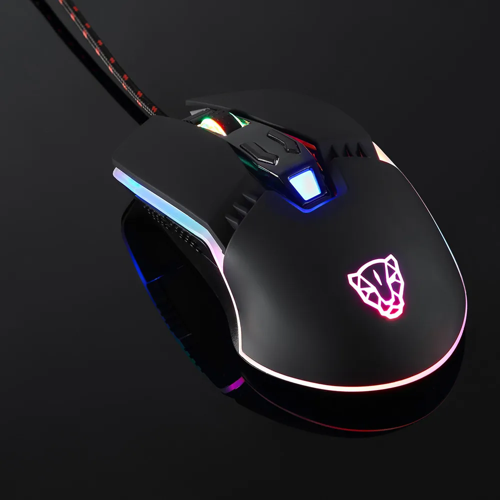5000DPI Optical Mouse 7 Buttons Breathing LED Light Wired Gaming Mouse For desktop PC Gamer Myszka#LR4