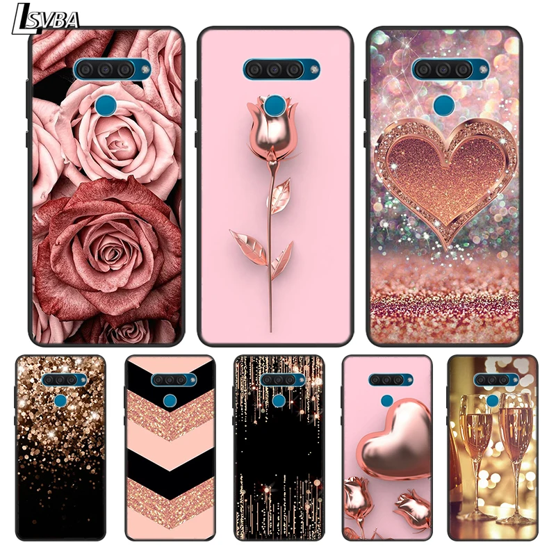 Love Rose Gold Style For LG K22 K71 K61 K51S K41S K30 K20 2019 Q60 V60 V50S V50 V40 V35 V30S V30 G8 G8S G8X ThinQ Phone Case | Мобильные