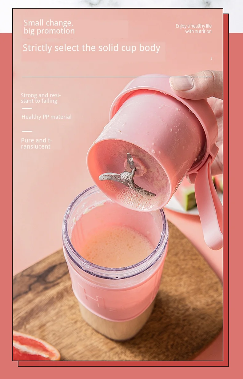 portable blender usb mixer electric juicer machine smoothie blender mini food processor personal blender cup juice blenders