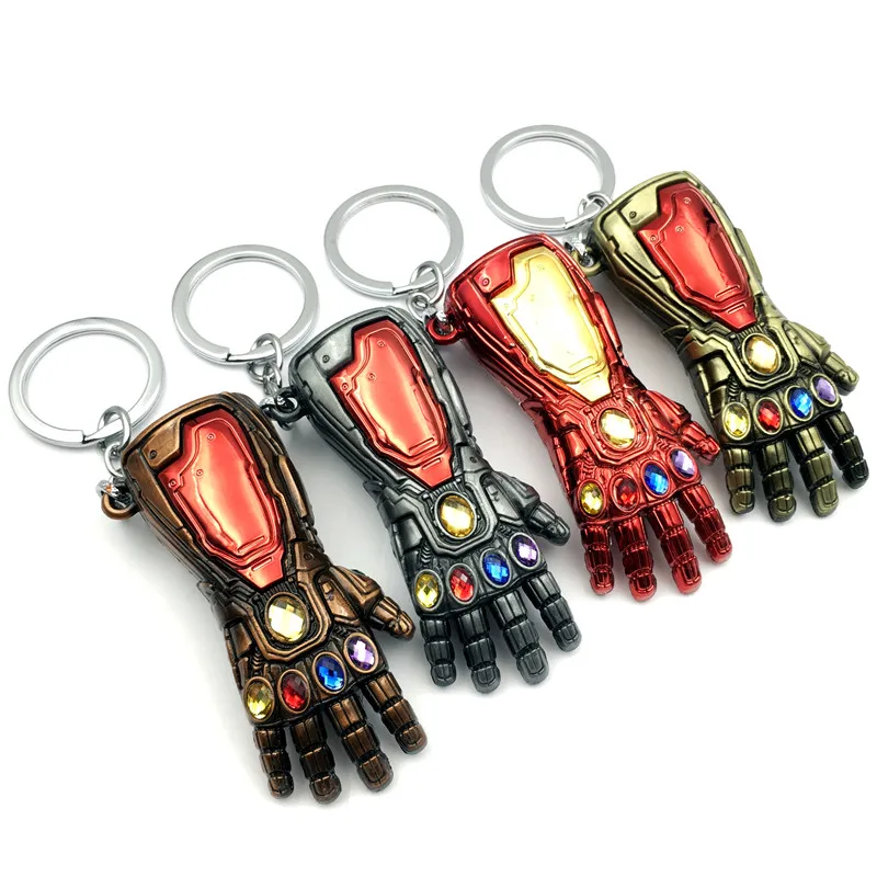 Мстители брелок супер герой Халк ладонь брелки Железный человек перчатка бесконечная сила Gauntlet металлический подвесной брелок 10 шт./лот