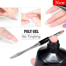 ポリネイルエクステンションセットマニキュアアクリル polygel クリアハイブリッド UV ジェルネイルポリッシュアートワニスキットクイックビルダー permanant(China)