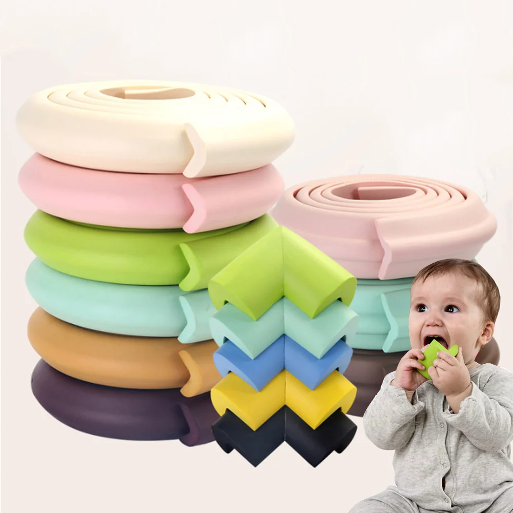 

5M+8Pcs Baby Safety Protection From Children Corner Protector Furniture Overlays For Corners Foam Bumper Desk Table Corner Guard