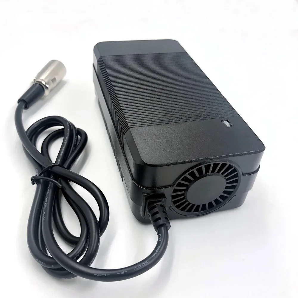 Ventilador de Refrigeração Carregador de Bateria de Lítio para 36v Bateria com 3 Saída Bicicleta Elétrica Li-ion Pinos Xlr Soquete - Conector 36v 42v 3a - Image 4