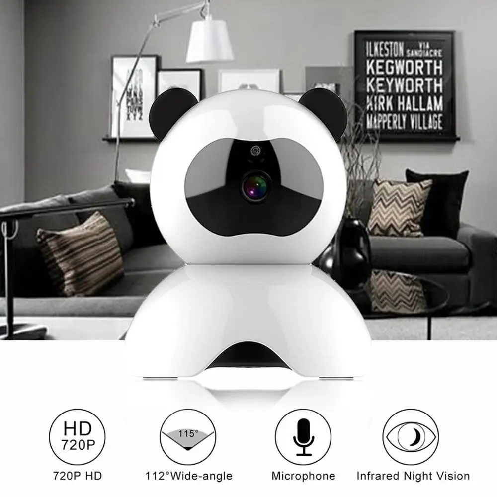 Умная беспроводная Wi-Fi мини-камера безопасности 720P с функцией ночного видения, дистанционный доступ Wifi, дистанционное управление, голосовая домофонная сигнализация, мониторинг