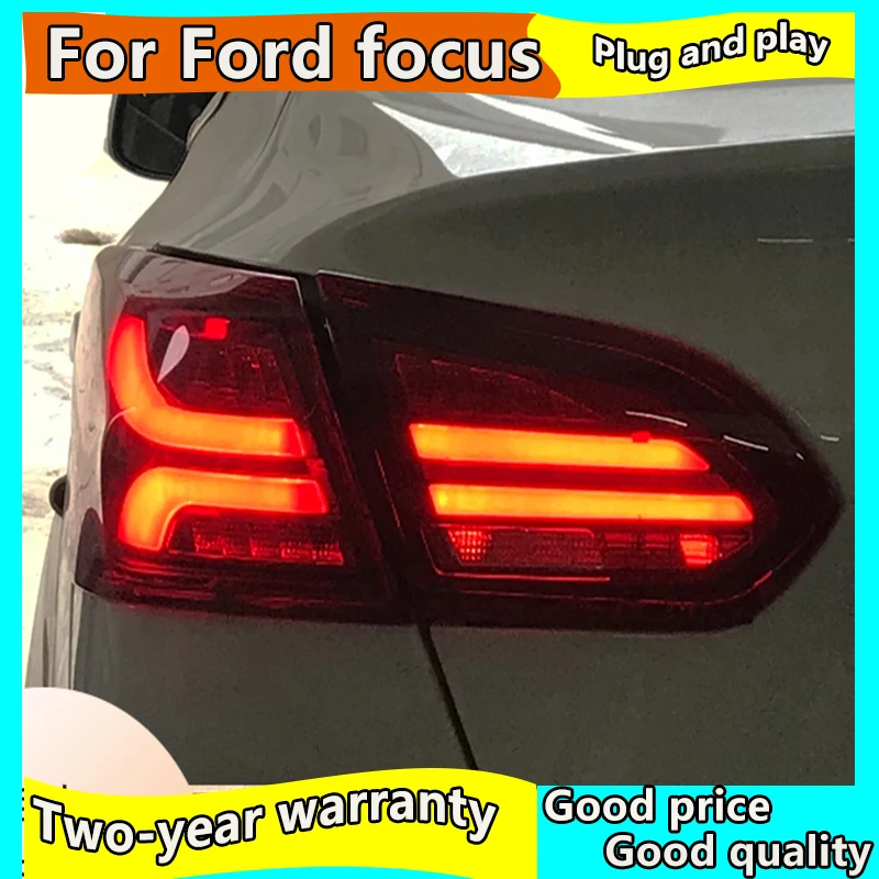 Автомобильный Стайлинг для Ford Focus задние фонари- Focus Sedan светодиодный задний фонарь светодиодный DRL сигнал тормоза заднего хода авто аксессуары