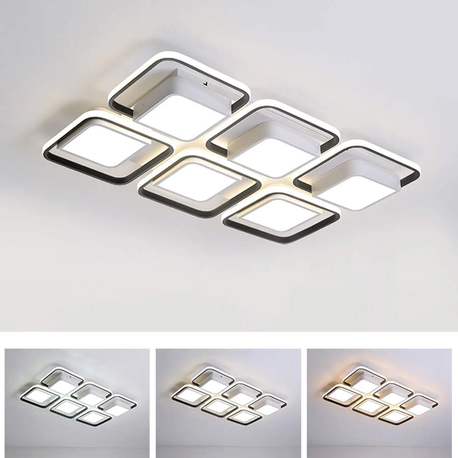 Современные светодиодные потолочные люстры лампы для гостиной, спальни, столовой