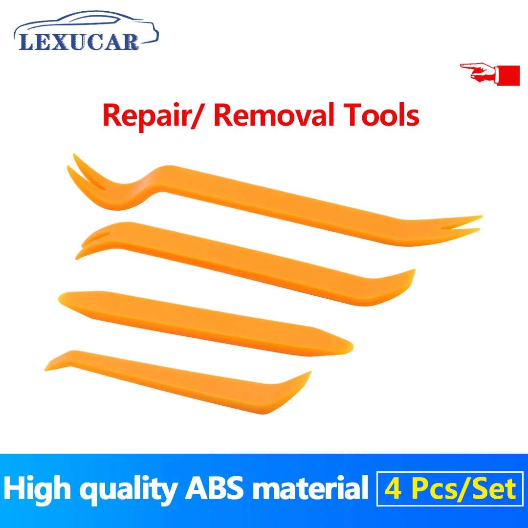 

lexucar 4 Pcs Plastic Repairing Toos Door Clip Panel Trim Dash Audio Stereo for Car Radio Panel Removal Installation Pry For Car