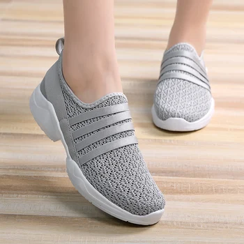 

women tenis feminino shoes 2019 spring and summer walk shoes women gray breathable anti-slip quality luxury Female sneakers