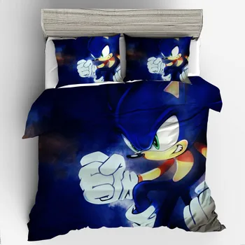 

Dropshipping 3D Bedding Set Sonic Duvet Cover Bedding Sets QUEEN King size Dropshipping Boy gife Children's gifts SNK23 go