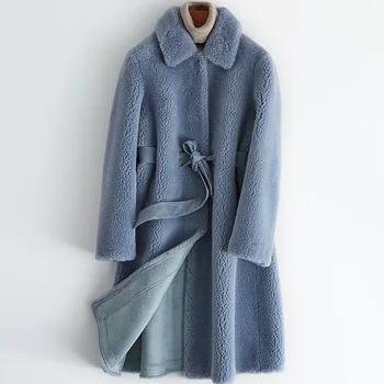 

Real Fur Coat Wool Jacket Autumn Winter Coat Women Clothes 2020 Korean Vintage Sheep Shearling Women Tops Abrigo Mujer ZT3771