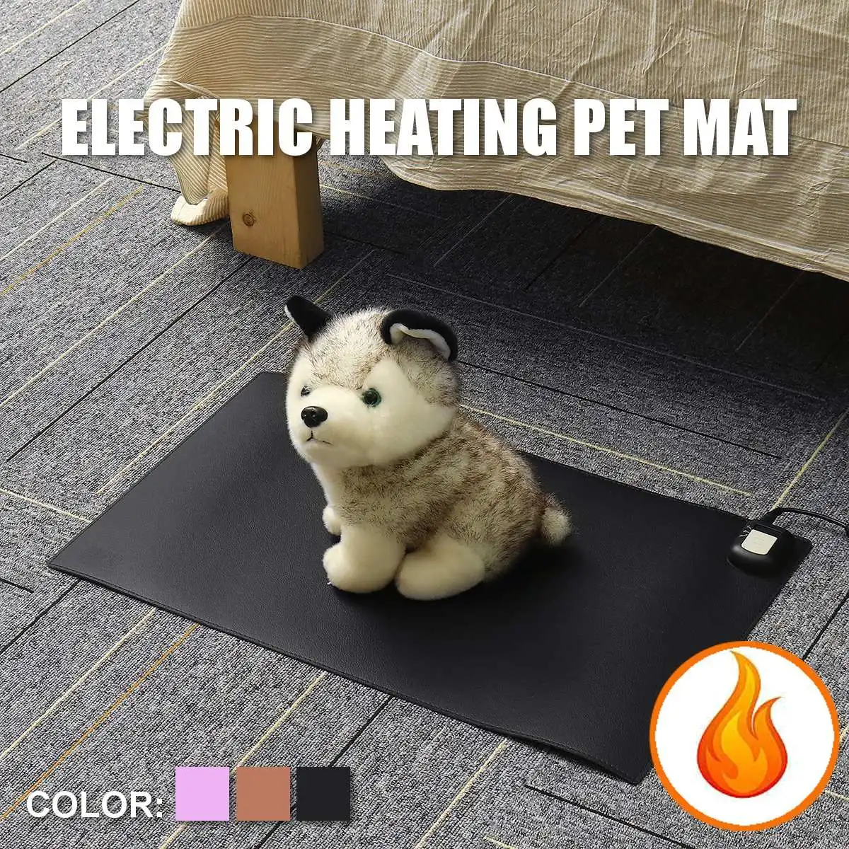 Adjustable PU Electric Heating Pad 60x36cm Pet Warm Mat Blanket Waterproof Cat Dog Bed Winter Warmer Dogs Cats Pet Supplies