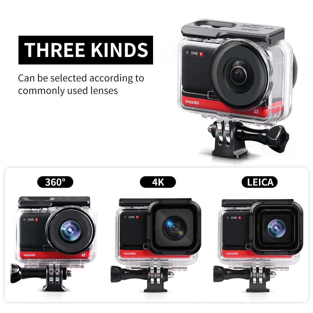 Подводный чехол RuigPro 60 м водонепроницаемый защитный для Insta360 ONE R 4K 360 Edition камеры