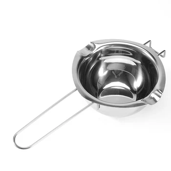 

25x14x6cm High Quality Stainless Steel Multi-Function Cookware Chocolate Butter Milks Melting Pot 400ml Capacity Kitchen Tool