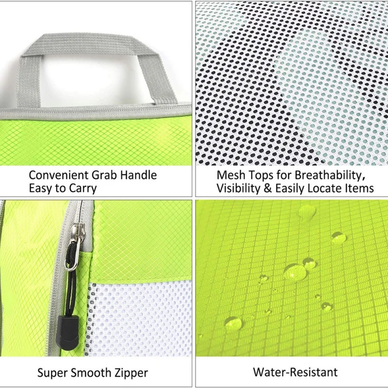 New 4Pcs Waterproof Portable Clothes Storage Bag Set Folding Closet Organizer Pillow Quilt Blanket Bag Organizer For Travel