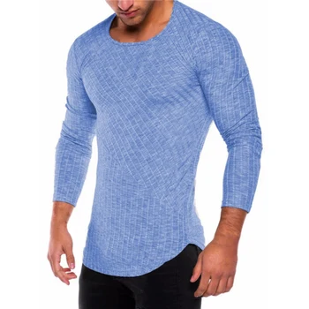 

Autumn and winter new fashion casual warm men's clothing curved hem solid color handsome bottoming shirt: