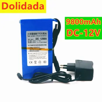 

100% Durable DC 12 V 9800 MAH de Alta Capacidade Super Poderoso Backup de Bateria Recarregvel Li-ion Bateria Para Cmera Accmulat