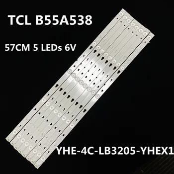 

8 Pieces 57CM 5 LEDs New Original for TCL 55" TV TCL B55A538 YHE-4C-LB3205-YHEX1