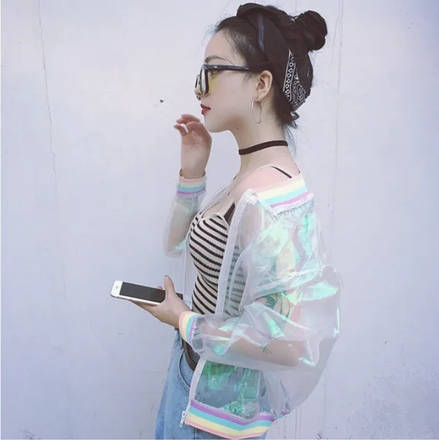 Teen-Girls-Yarn-Cool-Laser-Symphony-Sunscreen-Sun-Proof-Bat-Sleeve-Jersey-Jacket-Clear-iridescent-transparent (2)
