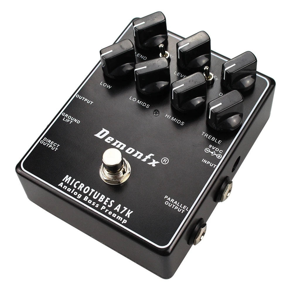 Demonfx-アナログバスプリアンプ、ベース効果ペダル、オーバードライブ 