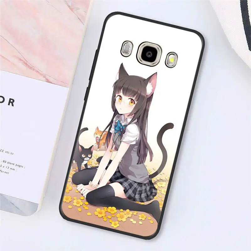 Babaite мультфильм аниме kawaii Девушка кошка чехол для телефона samsung Galaxy J7 J6 J8 J4 J4Plus J7 DUO J7NEO J2 J7 Prime - Цвет: A11