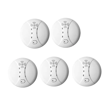 

Smoke Detector Home Security Smart Wireless Independent Smoke Fire Detector ASK Alarm Sensor Low Battery Reminder