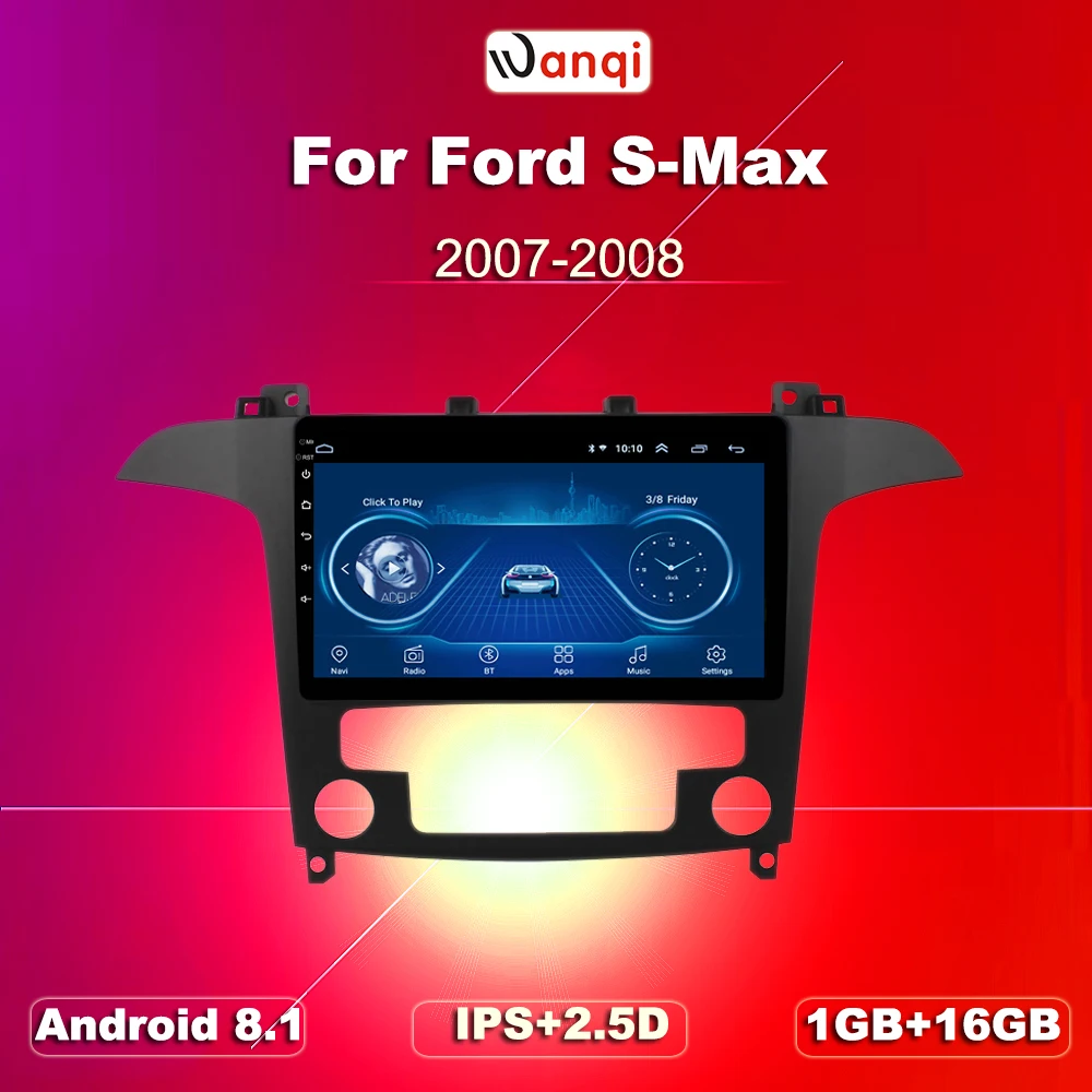 Для Ford S Max 2007 2008 Φ 9 дюймов Android 8 1 автомобильный Dvd Gps плеер встроенное радио