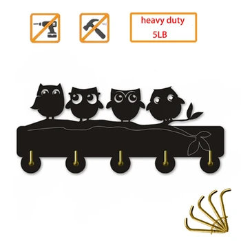 

Night Owls Family Wall Hanger Wall Hook Wildlife Animal key Hooks Towel Hook Handbag Key Holder door Hook rack