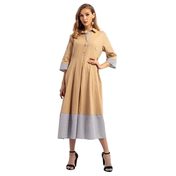 

Women's Explosives Muslim Autumn Winter New Medium Long Dress Pakistani Clothing