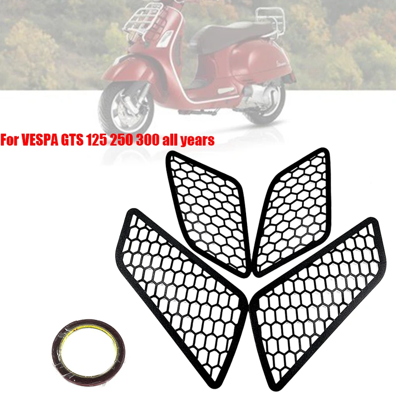 For VESPA GTS 125 250 300 2017 2018 2019 Motorcycle Aluminum Headlight Net  Trim Guard Protector Lamp Mesh Cover Accessories 4pcs|Falling Protection| -  AliExpress
