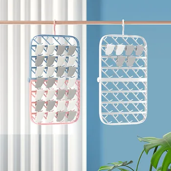 

Multifunctional Foldable Socks Clip Hanger Hanging Drying Racks for Socks Underwear HYD88