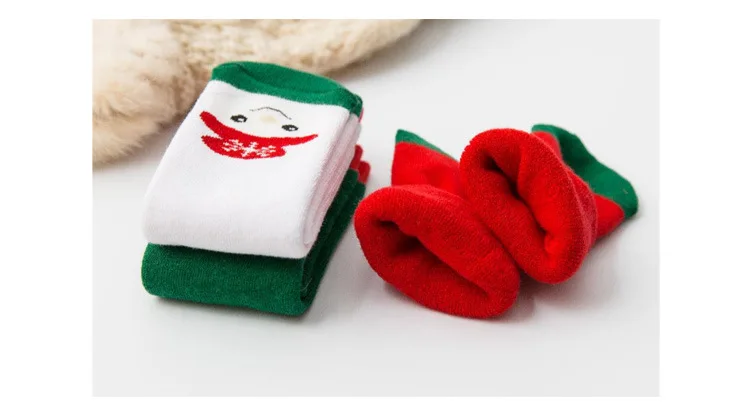 Taobao Consign/ г., детские носки для мужчин и женщин, осенне-зимние детские носки для малышей с петельным ворсом, толстые милые рождественские носки